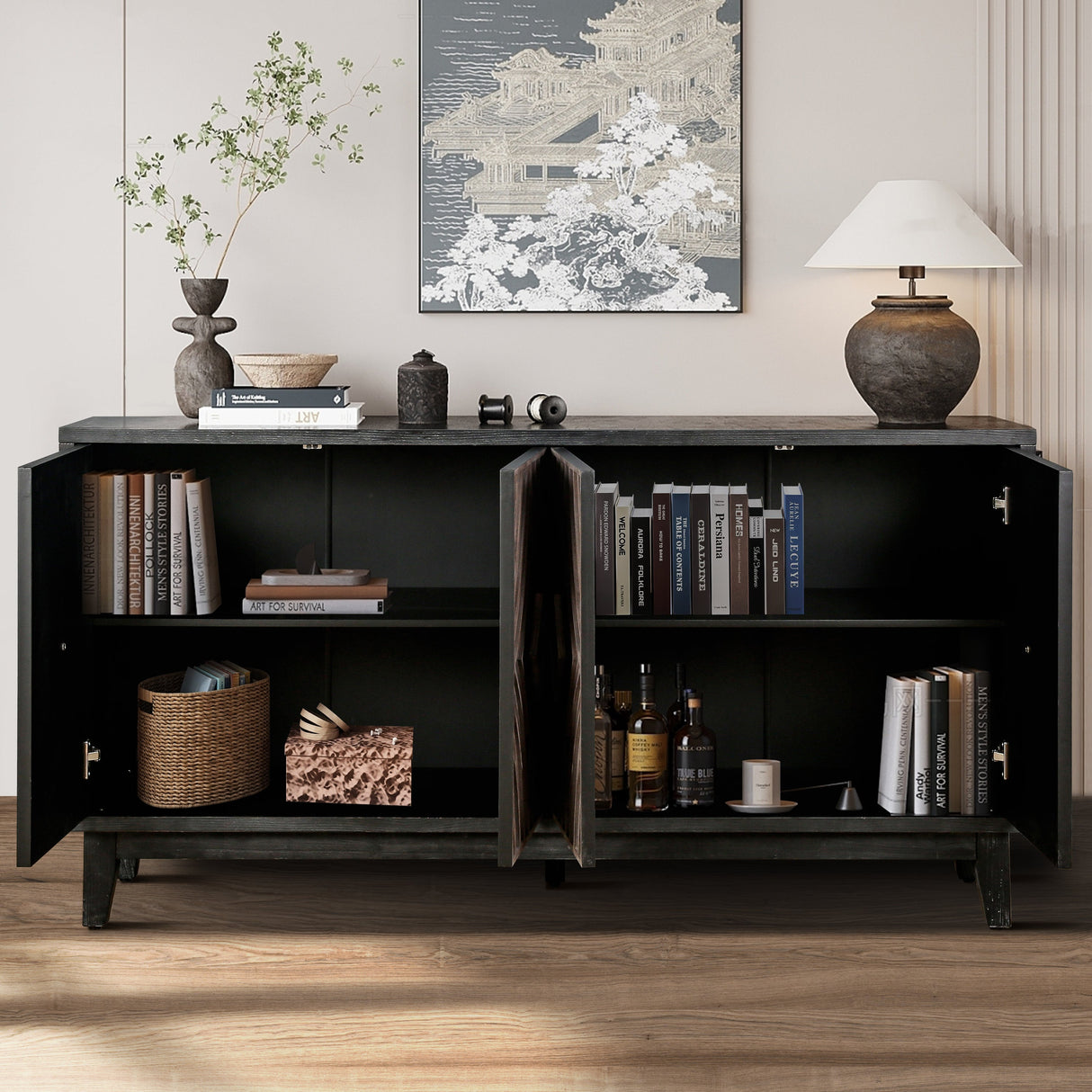 Mid Century Sideboard Buffet Cabinet