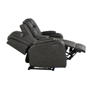 Benz - Power Reclining Loveseat With LED Lighting And Built In USB