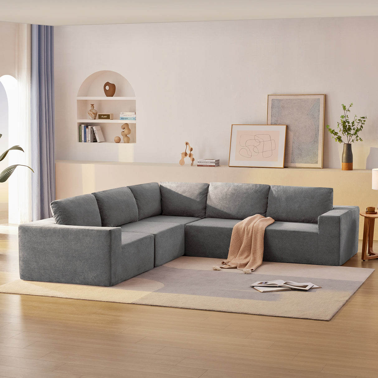 The Caitlyn Plush Modular Terrycloth Sectional