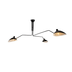 Arachnia | Suspended 3-Arm Ceiling Light with Rotating Reflectors, Black or White Finish