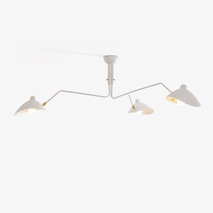 Arachnia | Suspended 3-Arm Ceiling Light with Rotating Reflectors, Black or White Finish