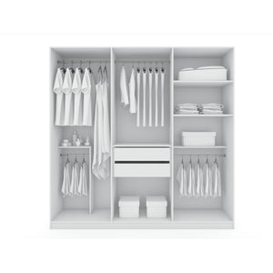 Gramercy - Free Standing Wardrobe Closet With Drawers And Shelves