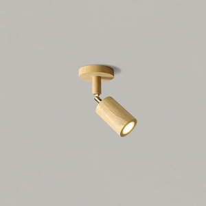 Grain | Wood Shade Track Spotlight with Adjustable Heads | Warm Glow for Kitchen Islands