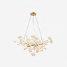 Porcelain Ginkgo Leaf Linear Chandelier with Flexible Branches | Dining Table Light