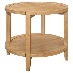 Elliott - 2 Piece Round Coffee And End Table Set - Maple
