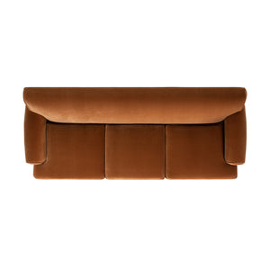 Alana Lawson Three-Cushion Tight Back Sofa, Burnt Orange Performance Velvet