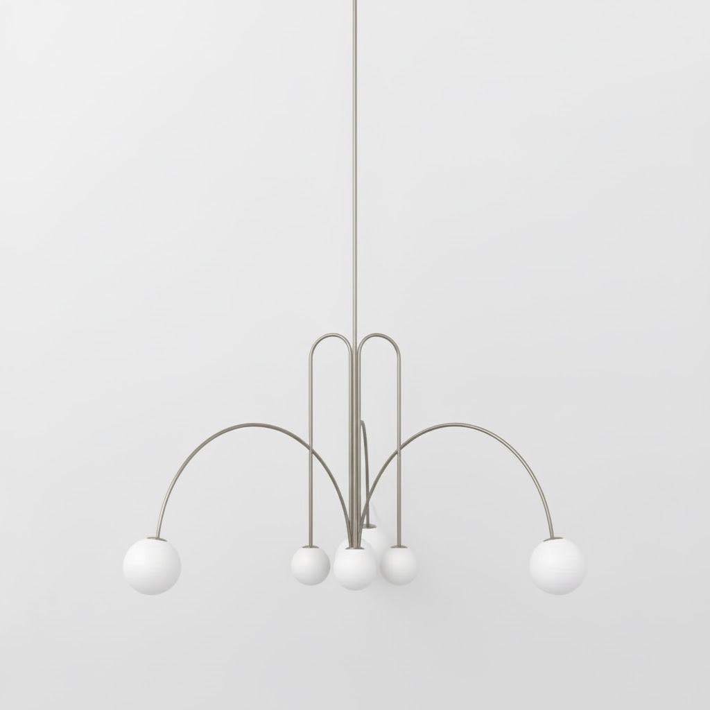 Globella | 6-Head Pendant Chandelier with Glass Globes, Adjustable Drop for Dining Rooms