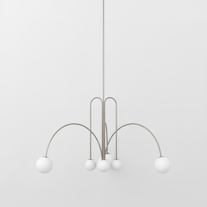 Globella | 6-Head Pendant Chandelier with Glass Globes, Adjustable Drop for Dining Rooms