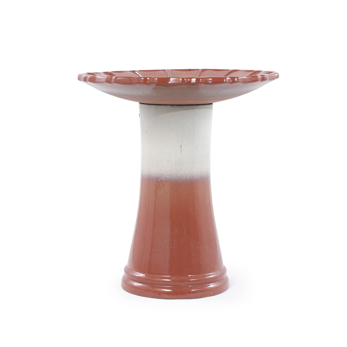 Handmade Glazed Ceramic Bird Bath