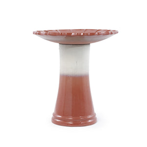 Handmade Glazed Ceramic Bird Bath