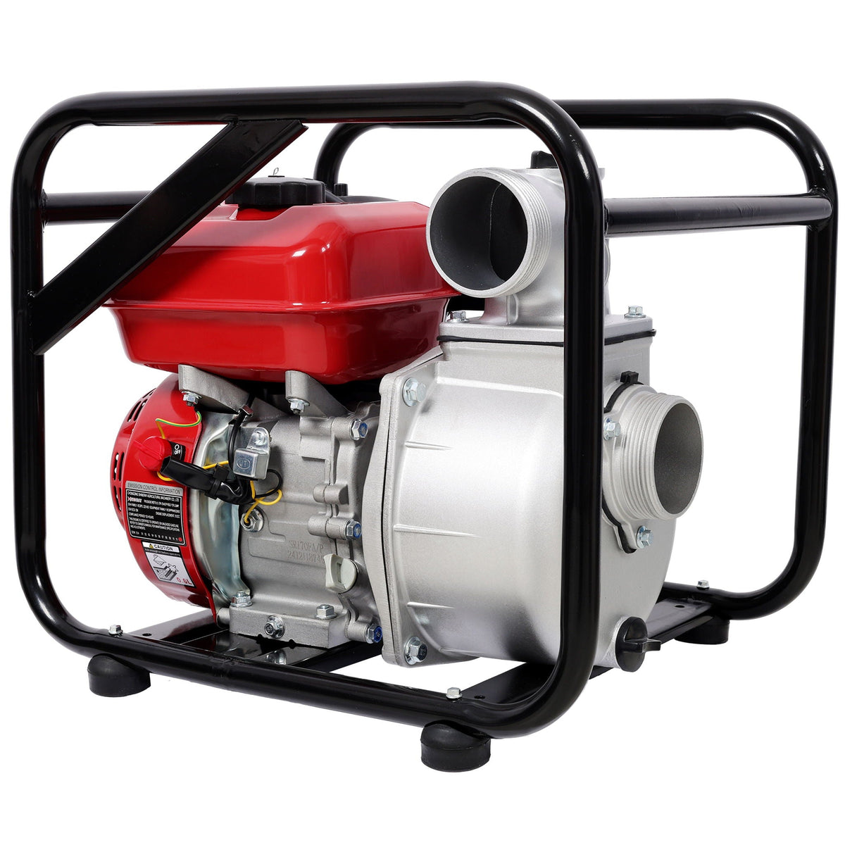 Gasoline Powered Water Pump 3" Inlet & Outlet, 264Gpm Flow, 7Hp Engine - Black / Red