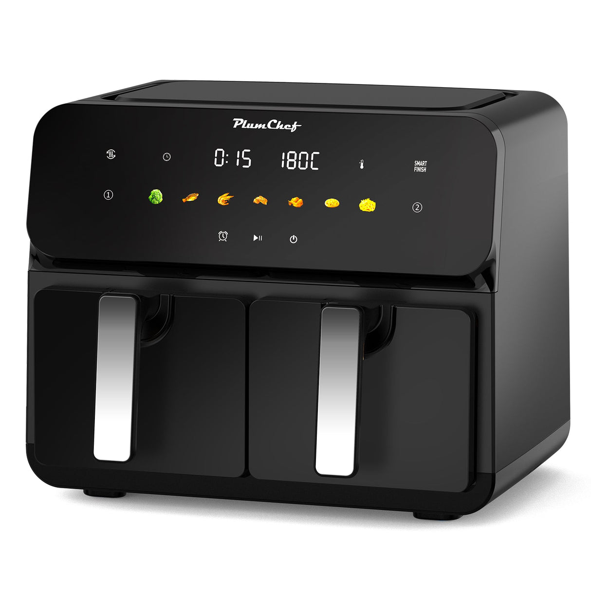 10QT Dual Air Fryer with 2 × 5QT Double Basket and SyncCook