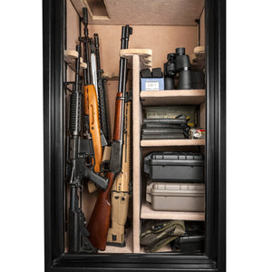 Tall Fireproof Protection Safe Vault with Solid Steel Construction - Black