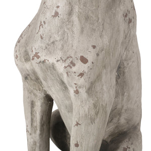 MGO Outdoor Dog Statue, Antique White