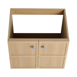 Wall Mounted Bathroom Vanity With Ceramic Sink And 2 Soft Closing Doors