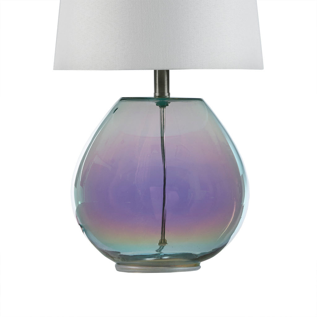 Tm iridescent glass table lamp