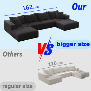 Oversized Sponge Cloud Sofa - Modern Sectional Couch Set