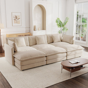Comfortable Deep Seat Reversible Modular 3 Seater Sectional Sofa
