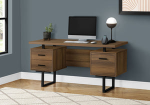 Computer Desk For Home Office, Laptop, Left, Right Set-Up, Storage Drawers, Contemporary & Modern