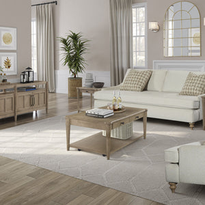 Cocktail Table With Two Storage Drawers And Casters
