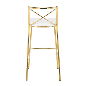 Modern Charlotte - Contemporary Fixed Height Barstool (Set of 2)