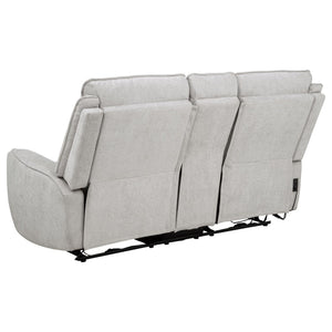 Sylmar Chenille Upholstered Power Reclining Loveseat Dove Grey