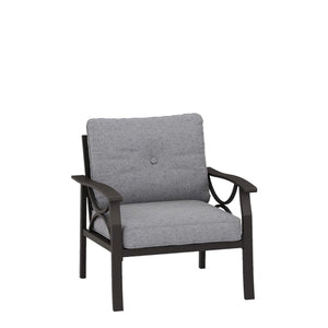 All Weather Armchairs With Cushions, Sculptural Design (Set of 2) - Gray / Khaki