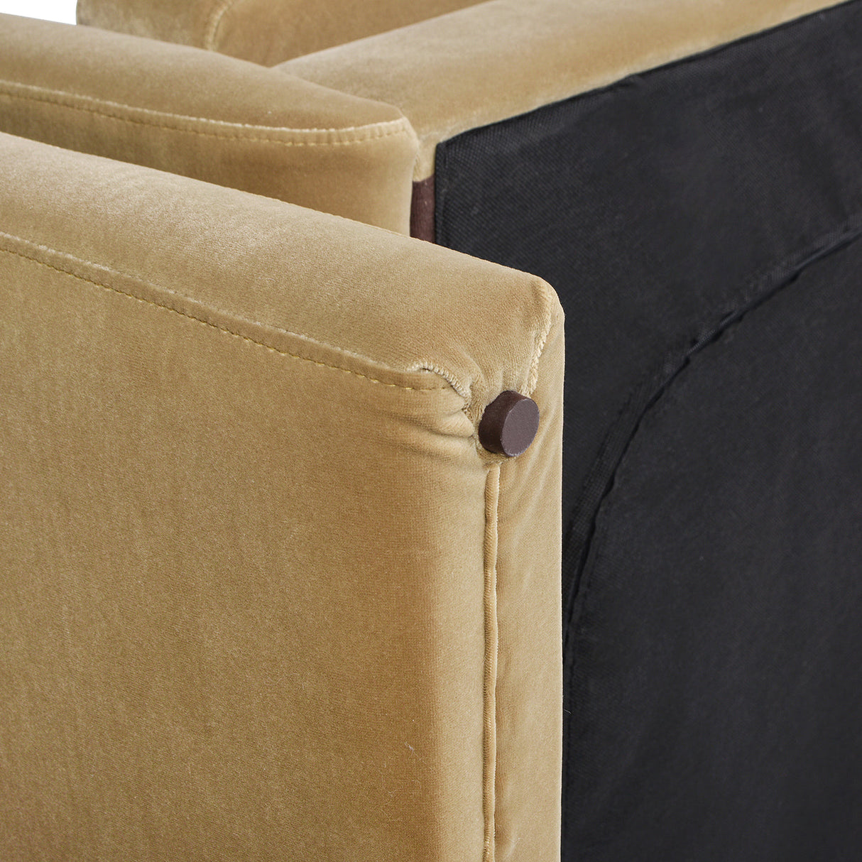 Mason 85' Arched Arm Sofa, Camel Brown Beige Performance Velvet