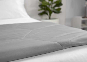 Grey Cooling Blanket with Dual-Sided Performance Fabric - Queen