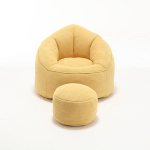 Bedding Bean Bag Sofa Chair High Pressure Foam With Footrest