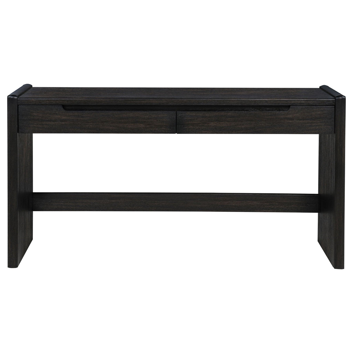 Leandro 2-drawer Home Office Writing Desk Burnished Black