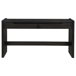 Leandro 2-drawer Home Office Writing Desk Burnished Black