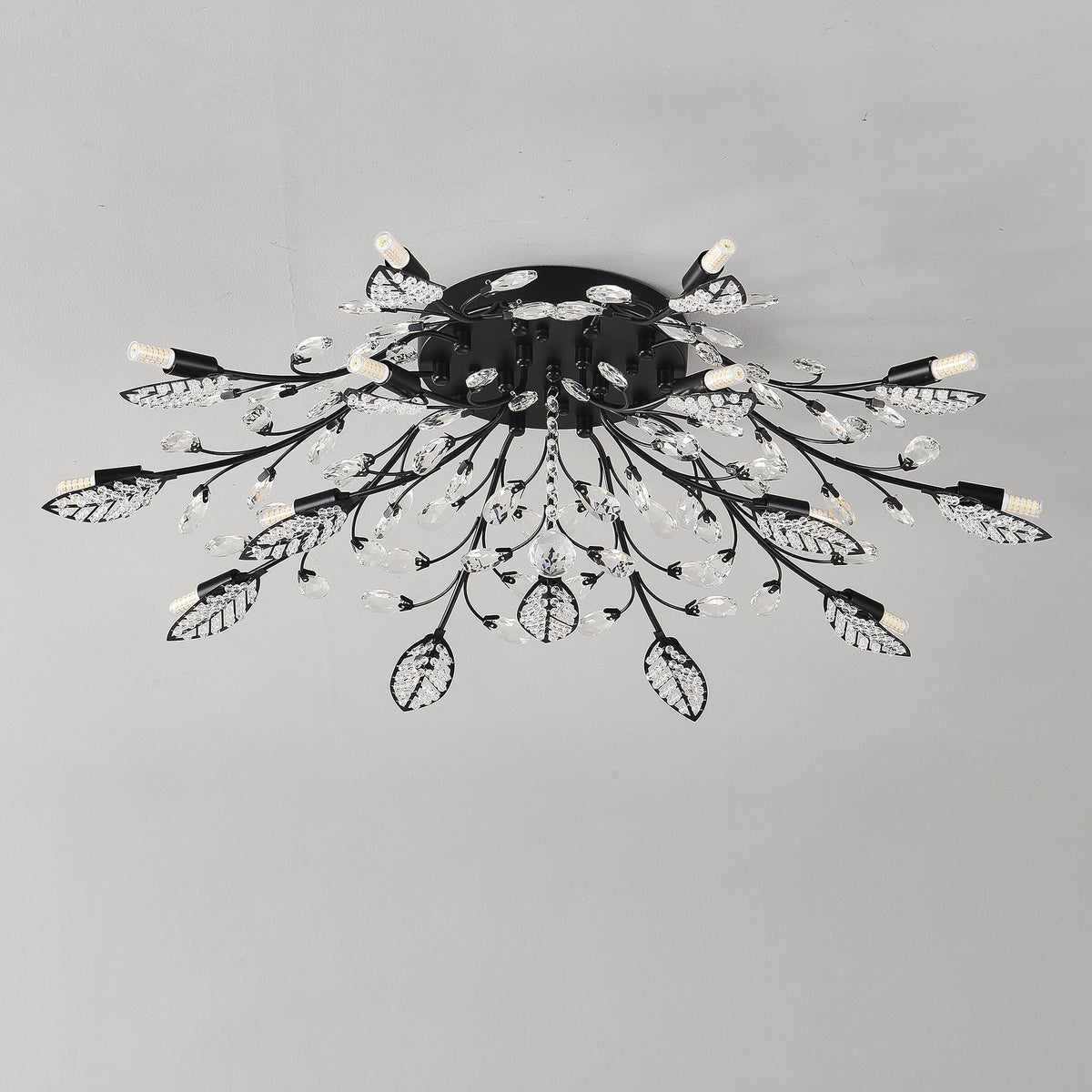 15-Light Chandelier Crystal Ceiling Lamp