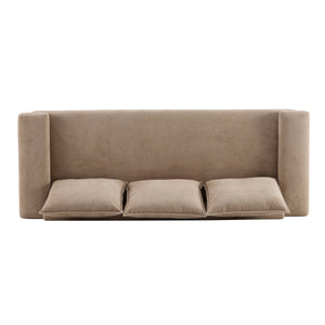 Algora 84.5 in. 3 Seater Modern Upholstered Velvet Sofa, Nomad