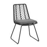 DEJA Chair 2PCS with 2 Cushions, Gray