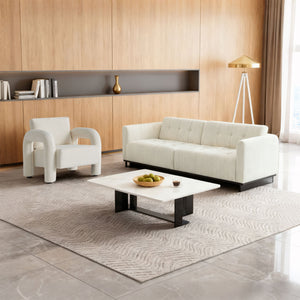 Modern Velvet Fabric Accent Chair