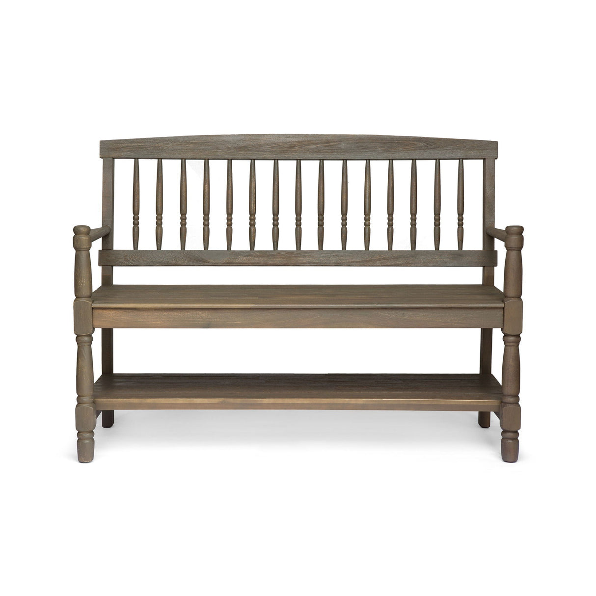 Imperial Bench With Built-In Shelf