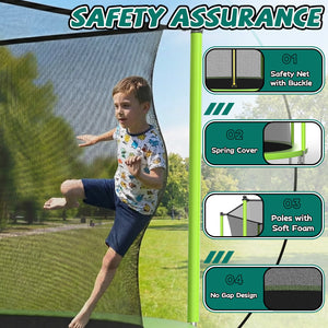 10FT Trampoline with Basketball Hoop and Ladder