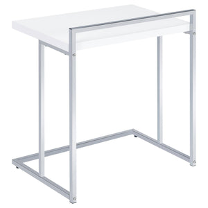 Rectangular Top Snack Table - White