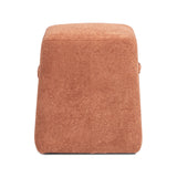 Oliver 16' Tapered Square Upholstered Ottoman - Spice Orange Fleeced Teddy