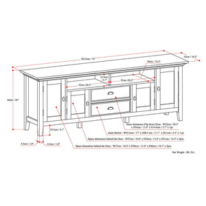 Redmond - TV Media Stand - Hickory Brown