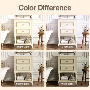 20'' Bathroom Vanity with Ceramic Sink and Storage Cabinet