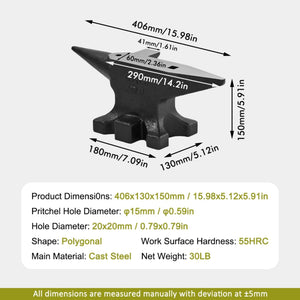 Multi Angle Anvil With Round And Square Holes