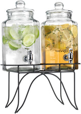 Elegant Dual Beverage Dispenser On Stand