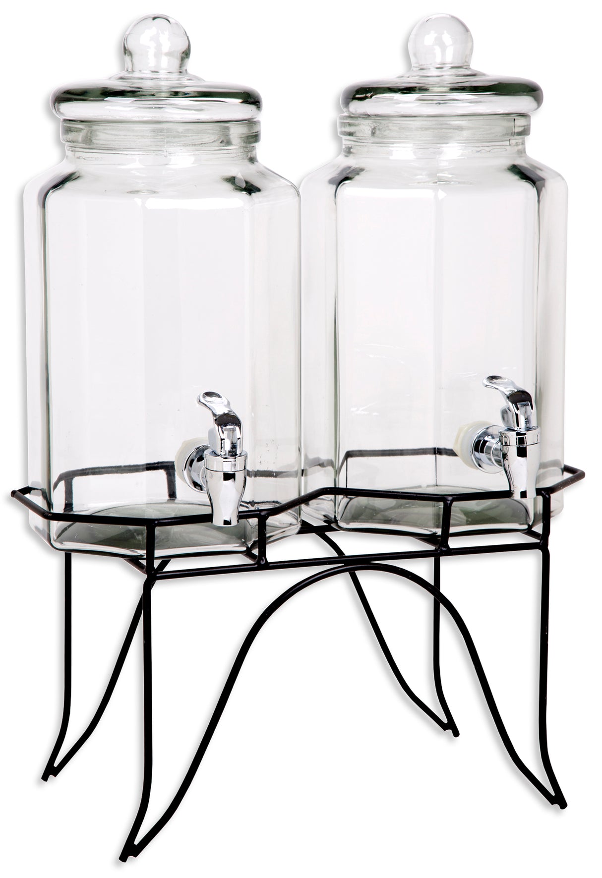 Elegant Dual Beverage Dispenser On Stand