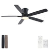 Mordern Flush Mount Ceiling Fan With Light And Remote Control