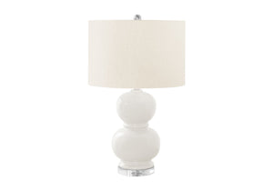 Contemporary Lighting, Ceramic Table Lamp - Cream