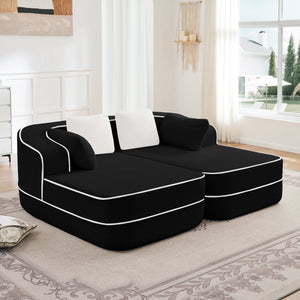 77.2" Teddy Fabric Modular Sofa