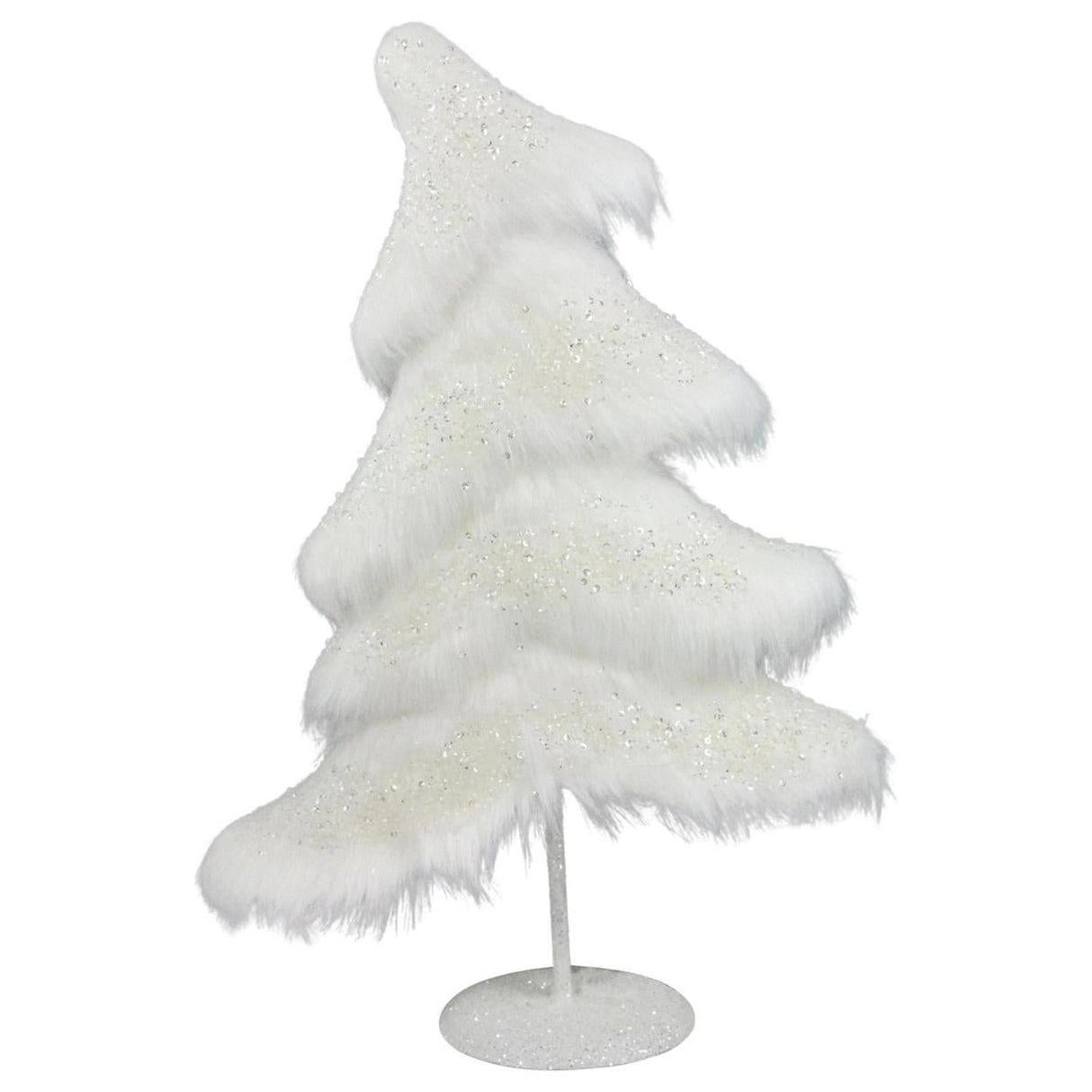 18.5" Fabric Sequin Christmas Tree: White