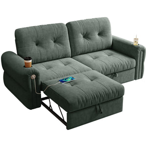 Chenille Convertible Sofa Bed